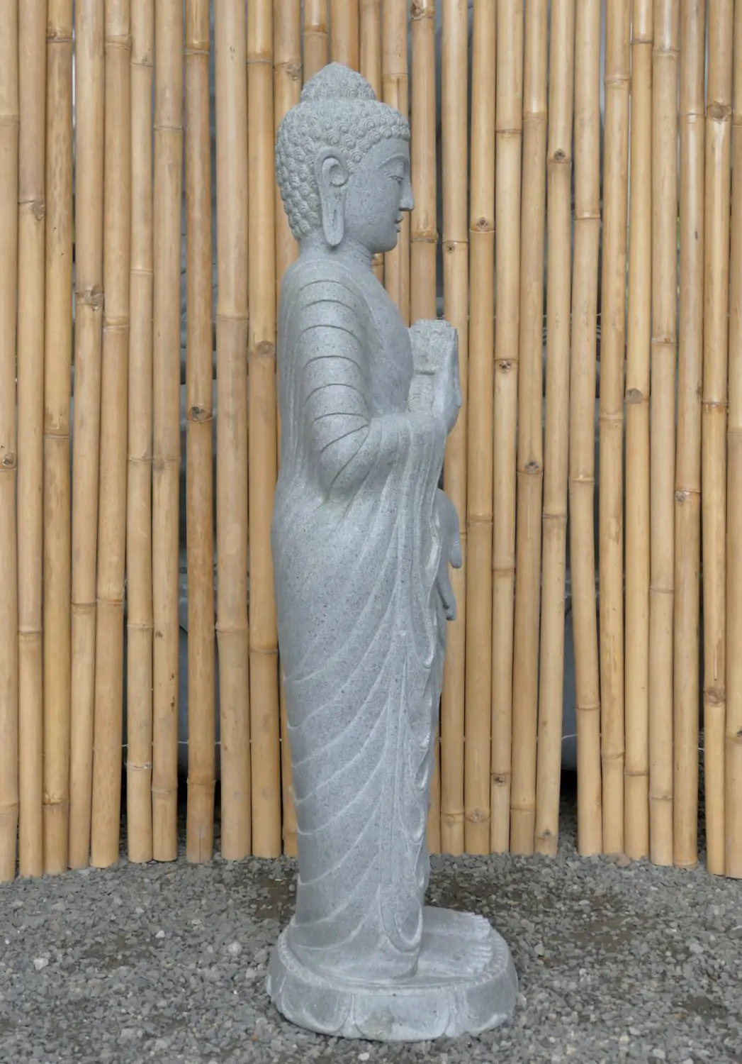  Product image 3 of the product “Standing Buddha with Lotus Flower, ca. 124 cm H ”